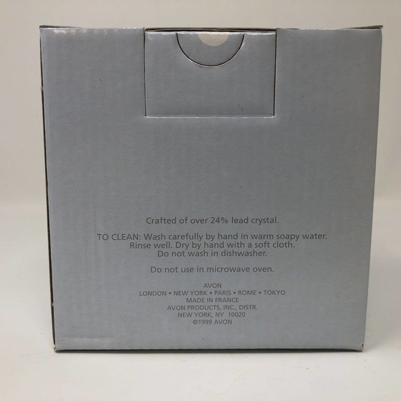 Lead Crystal Keepsake Trinket Jewelry Box Avon 1999 Perceive France NOS NEW NIB - Picture 10 of 11